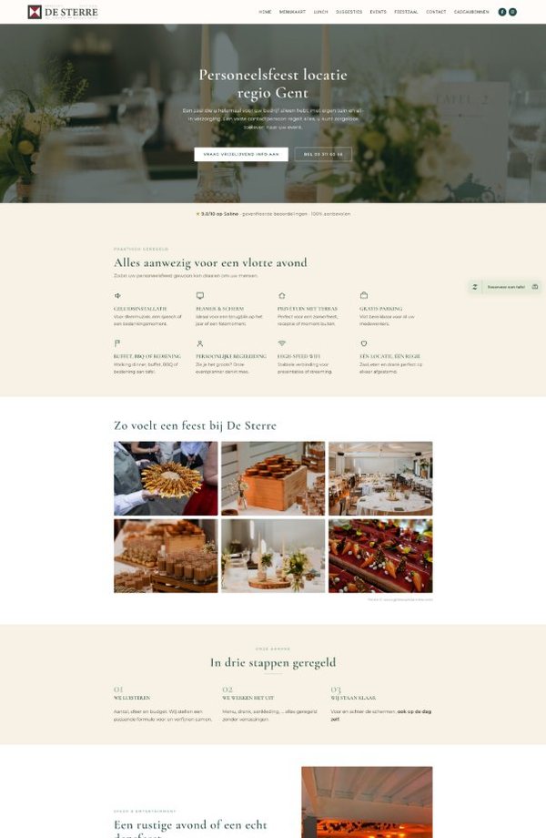 Website Brasserie De Sterre