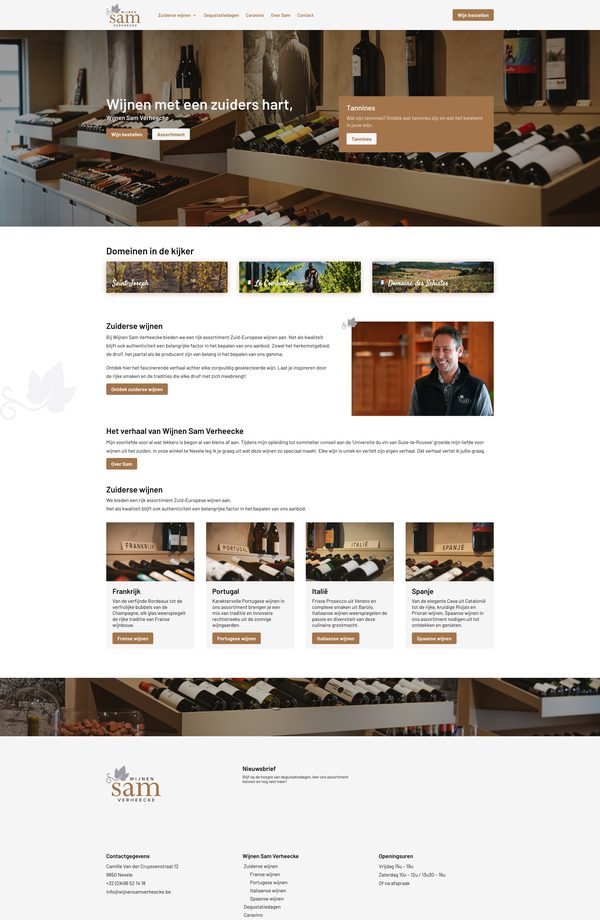 Website Wijnen Sam Verheecke